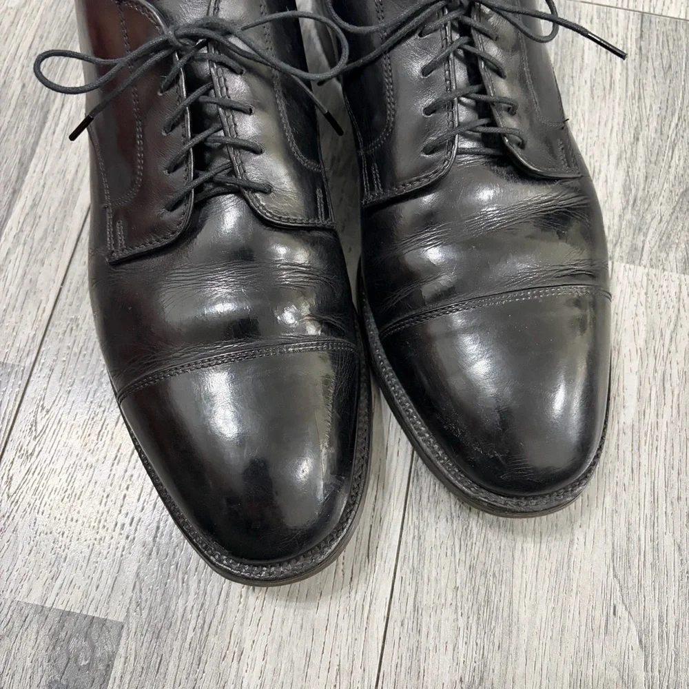 ALDEN for BROOKS BROTHERS Black Leather Men's Dress Captoe Shoes Sz 11D